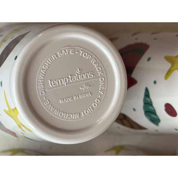 Temptations By Tara Melamine Seashells Tailgate Summer Beach Set of Six Cups - Picture 7 of 9